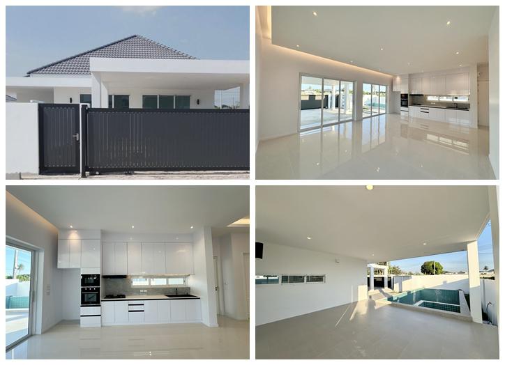 พูลวิลล่าโมเดิร์น 3 ห้องนอน 3.5 ห้องน้ำ สระเกลือส่วนตัว ในหัวหิน 